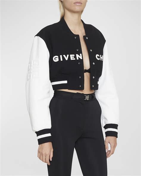 givenchy varsity jacket kids|Givenchy cropped varsity jacket.